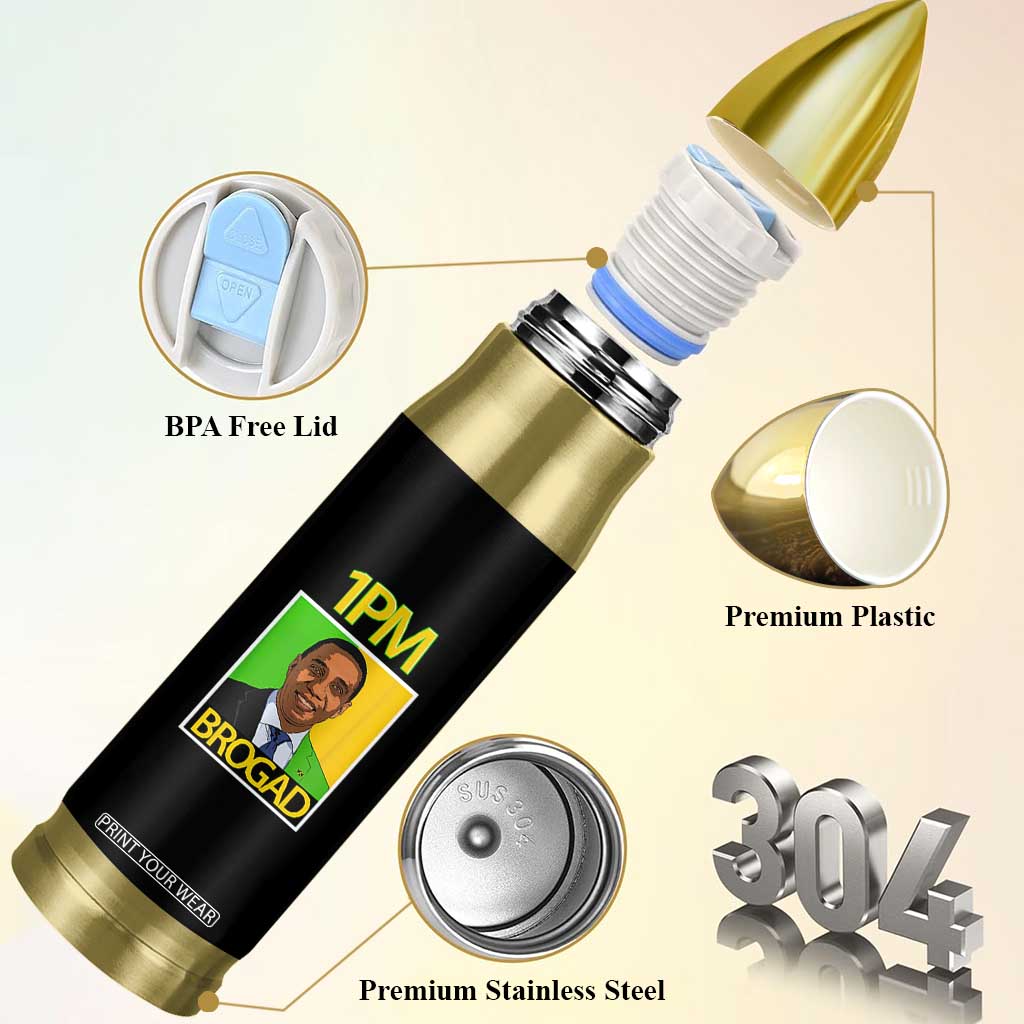 1PM BROGAD JLP Supporter Andrew Holness Bullet Tumbler Jamaica Labor Party Politics TS02 Print Your Wear