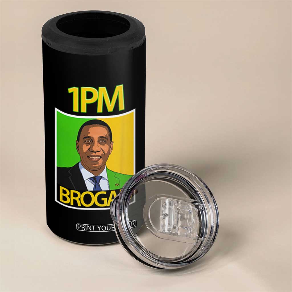 1PM BROGAD JLP Supporter Andrew Holness 4 in 1 Can Cooler Tumbler Jamaica Labor Party Politics TS02 Print Your Wear