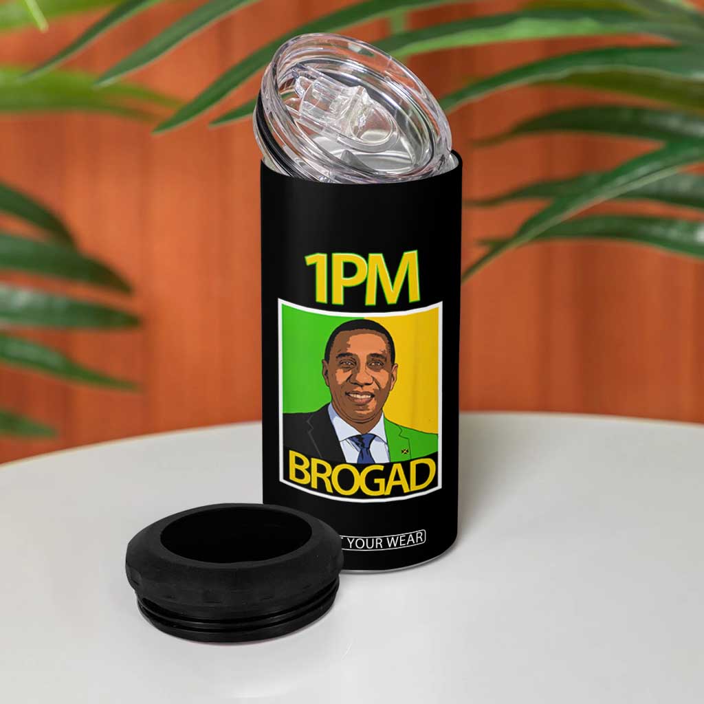 1PM BROGAD JLP Supporter Andrew Holness 4 in 1 Can Cooler Tumbler Jamaica Labor Party Politics TS02 Print Your Wear
