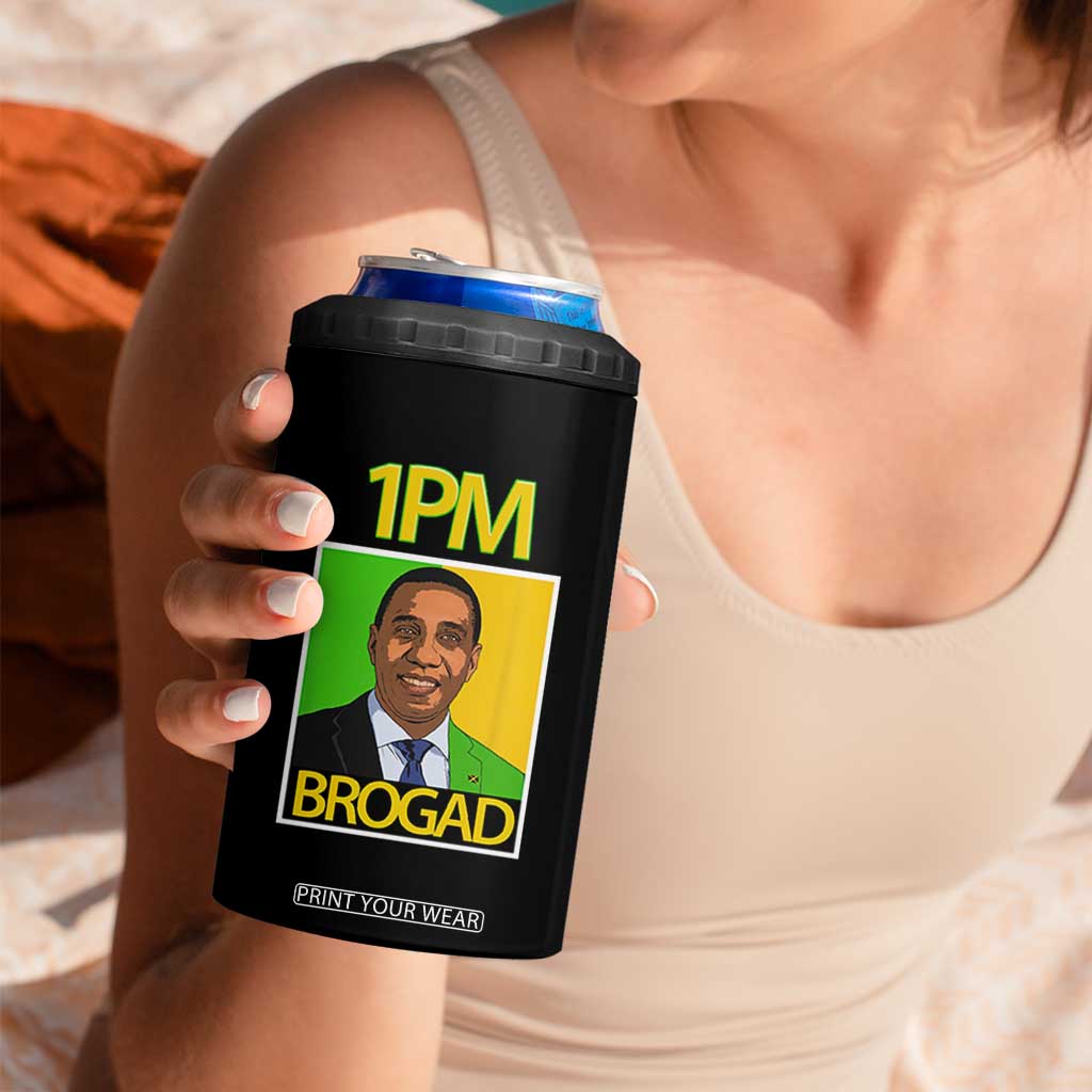 1PM BROGAD JLP Supporter Andrew Holness 4 in 1 Can Cooler Tumbler Jamaica Labor Party Politics TS02 Print Your Wear