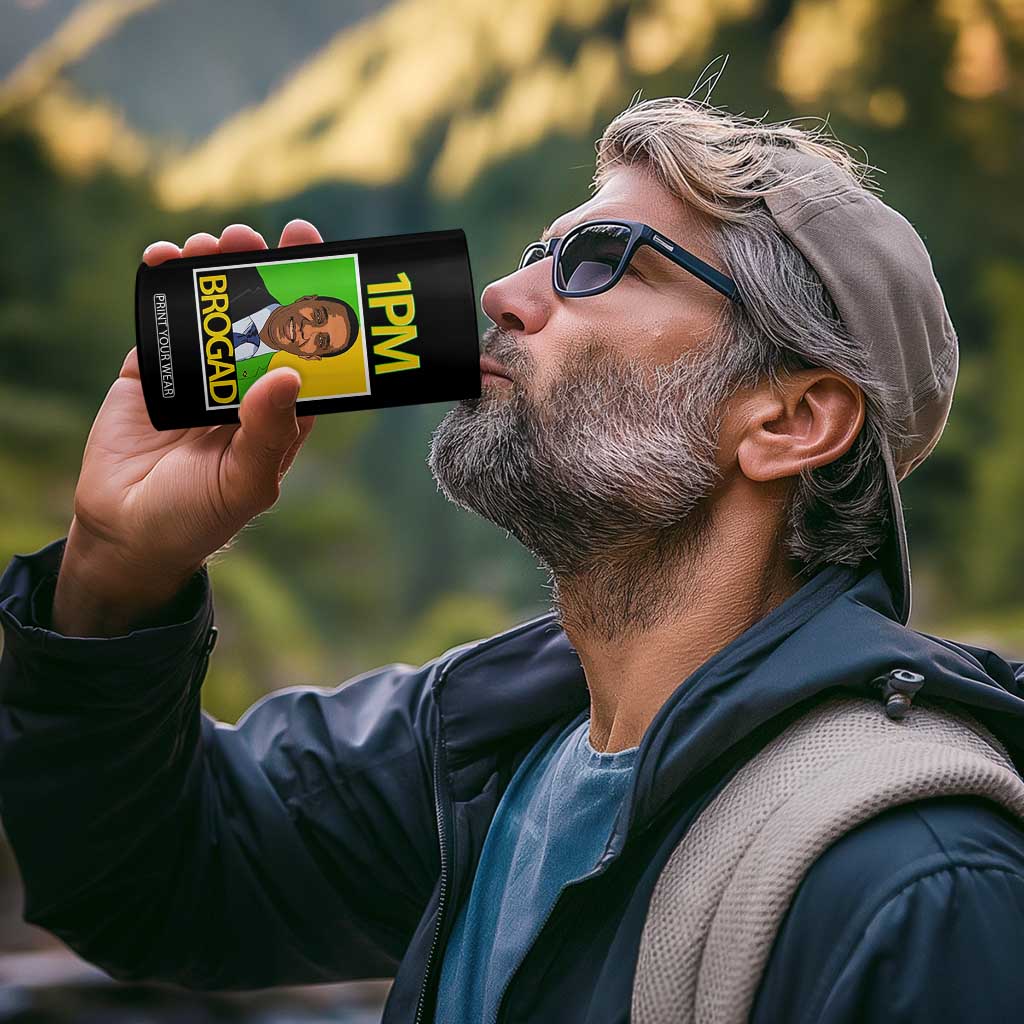 1PM BROGAD JLP Supporter Andrew Holness 4 in 1 Can Cooler Tumbler Jamaica Labor Party Politics TS02 Print Your Wear