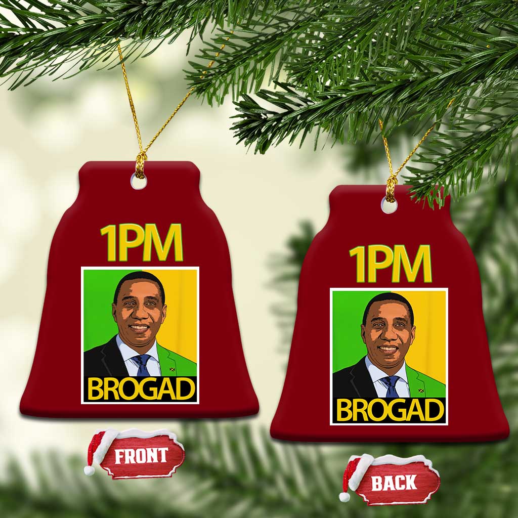 1PM BROGAD JLP Supporter Andrew Holness Ceramic Ornament Jamaica Labor Party Politics TS02 Print Your Wear