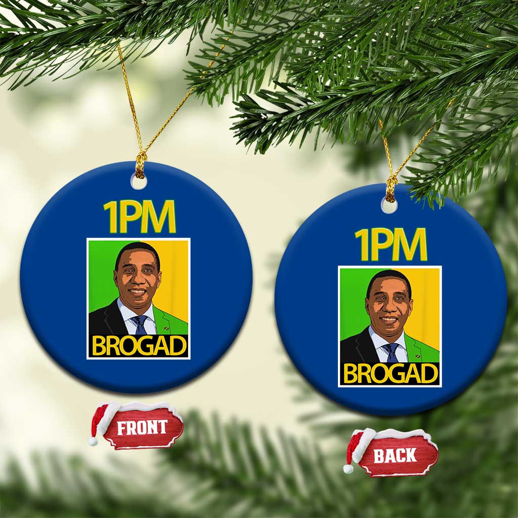 1PM BROGAD JLP Supporter Andrew Holness Ceramic Ornament Jamaica Labor Party Politics TS02 1pc Blue Print Your Wear