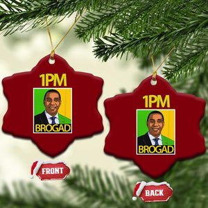 1PM BROGAD JLP Supporter Andrew Holness Ceramic Ornament Jamaica Labor Party Politics TS02 Print Your Wear