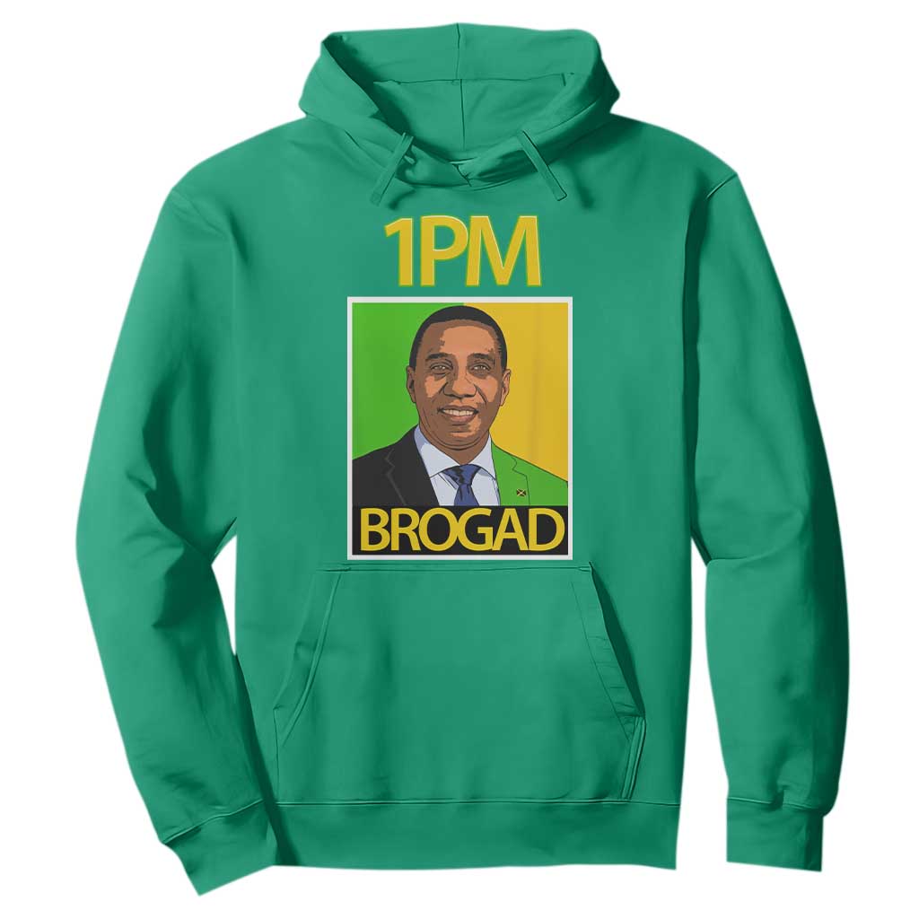 1PM BROGAD JLP Supporter Andrew Holness Hoodie Jamaica Labor Party Politics TS02 Irish Green Print Your Wear