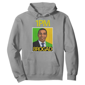 1PM BROGAD JLP Supporter Andrew Holness Hoodie Jamaica Labor Party Politics TS02 Sport Gray Print Your Wear