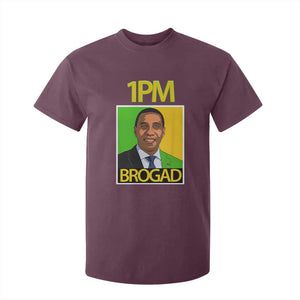 1PM BROGAD JLP Supporter Andrew Holness T Shirt For Kid Jamaica Labor Party Politics TS02 Maroon Print Your Wear