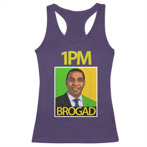 1PM BROGAD JLP Supporter Andrew Holness Racerback Tank Top Jamaica Labor Party Politics TS02 Purple Print Your Wear