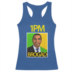 1PM BROGAD JLP Supporter Andrew Holness Racerback Tank Top Jamaica Labor Party Politics TS02 Royal Blue Print Your Wear