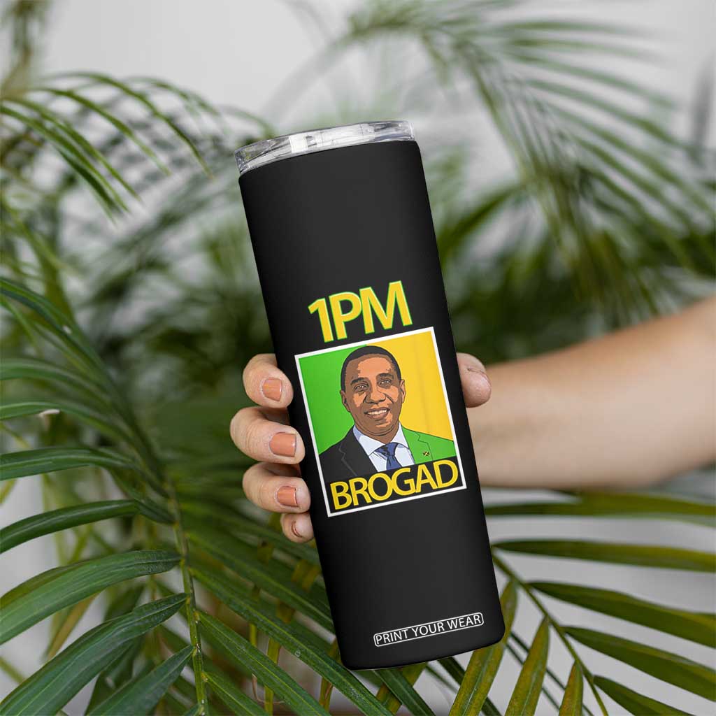 1PM BROGAD JLP Supporter Andrew Holness Skinny Tumbler Jamaica Labor Party Politics TS02 Print Your Wear