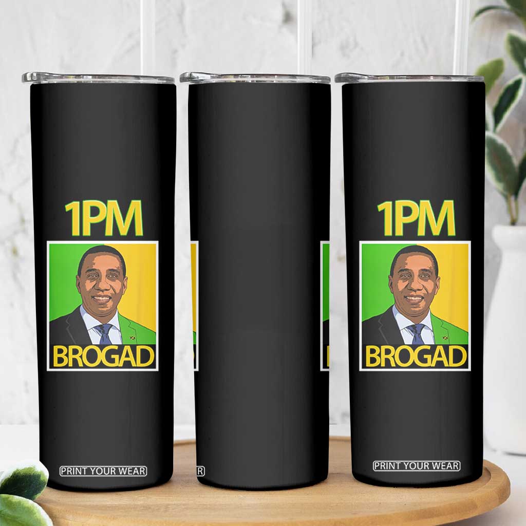 1PM BROGAD JLP Supporter Andrew Holness Skinny Tumbler Jamaica Labor Party Politics TS02 Print Your Wear