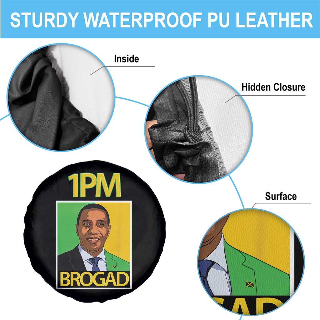1PM BROGAD JLP Supporter Andrew Holness Spare Tire Cover Jamaica Labor Party Politics TS02 Print Your Wear