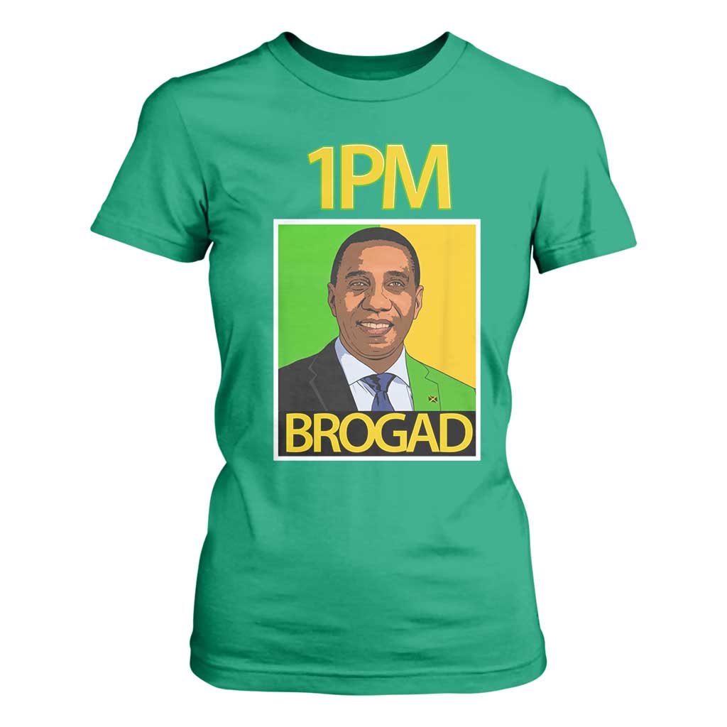 1PM BROGAD JLP Supporter Andrew Holness T Shirt For Women Jamaica Labor Party Politics TS02 Irish Green Print Your Wear