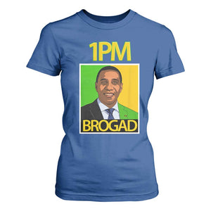 1PM BROGAD JLP Supporter Andrew Holness T Shirt For Women Jamaica Labor Party Politics TS02 Royal Blue Print Your Wear