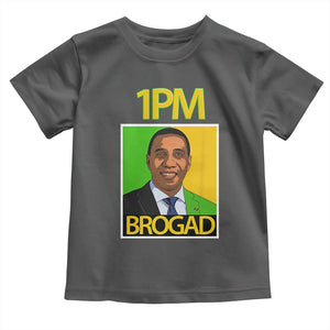 1PM BROGAD JLP Supporter Andrew Holness Toddler T Shirt Jamaica Labor Party Politics TS02 Dark Heather Print Your Wear