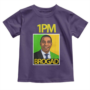 1PM BROGAD JLP Supporter Andrew Holness Toddler T Shirt Jamaica Labor Party Politics TS02 Purple Print Your Wear