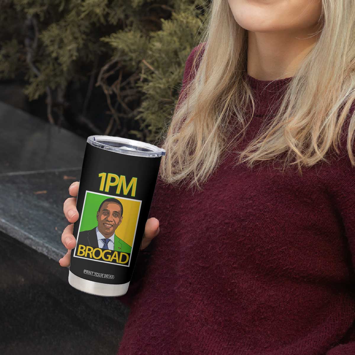 1PM BROGAD JLP Supporter Andrew Holness Tumbler Cup Jamaica Labor Party Politics TS02 Print Your Wear