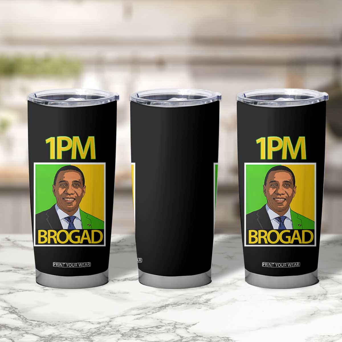 1PM BROGAD JLP Supporter Andrew Holness Tumbler Cup Jamaica Labor Party Politics TS02 Print Your Wear