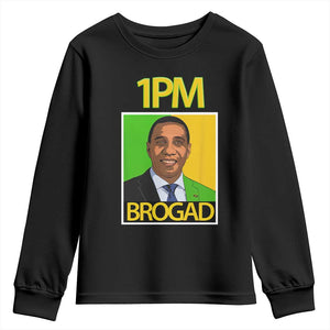 1PM BROGAD JLP Supporter Andrew Holness Youth Sweatshirt Jamaica Labor Party Politics TS02 Black Print Your Wear