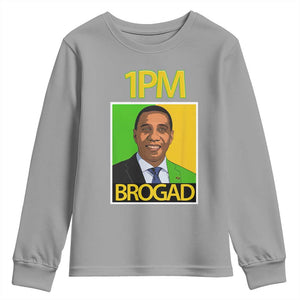 1PM BROGAD JLP Supporter Andrew Holness Youth Sweatshirt Jamaica Labor Party Politics TS02 Sport Gray Print Your Wear