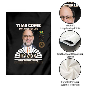 Mark Golding PNP Supporter Garden Flag Time Come for a Better Life Jamaica Politics People's National Party TS02 Print Your Wear