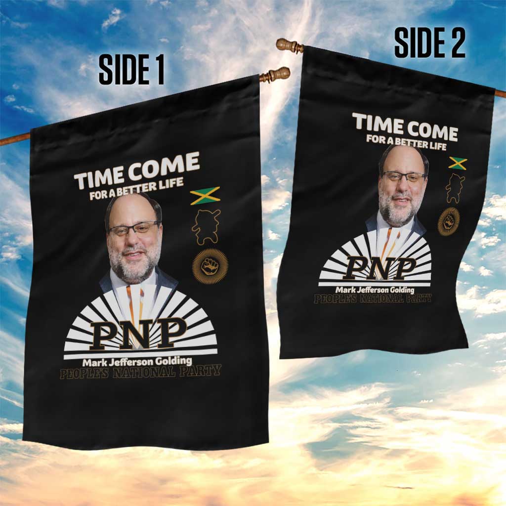 Mark Golding PNP Supporter Garden Flag Time Come for a Better Life Jamaica Politics People's National Party TS02 Print Your Wear