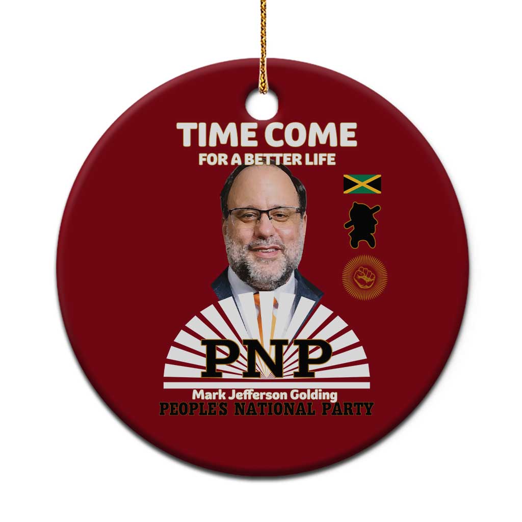 Mark Golding PNP Supporter Ceramic Ornament Time Come for a Better Life Jamaica Politics People's National Party TS02 1pc Red Print Your Wear