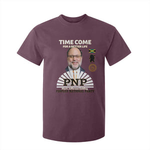 Mark Golding PNP Supporter T Shirt For Kid Time Come for a Better Life Jamaica Politics People's National Party TS02 Maroon Print Your Wear