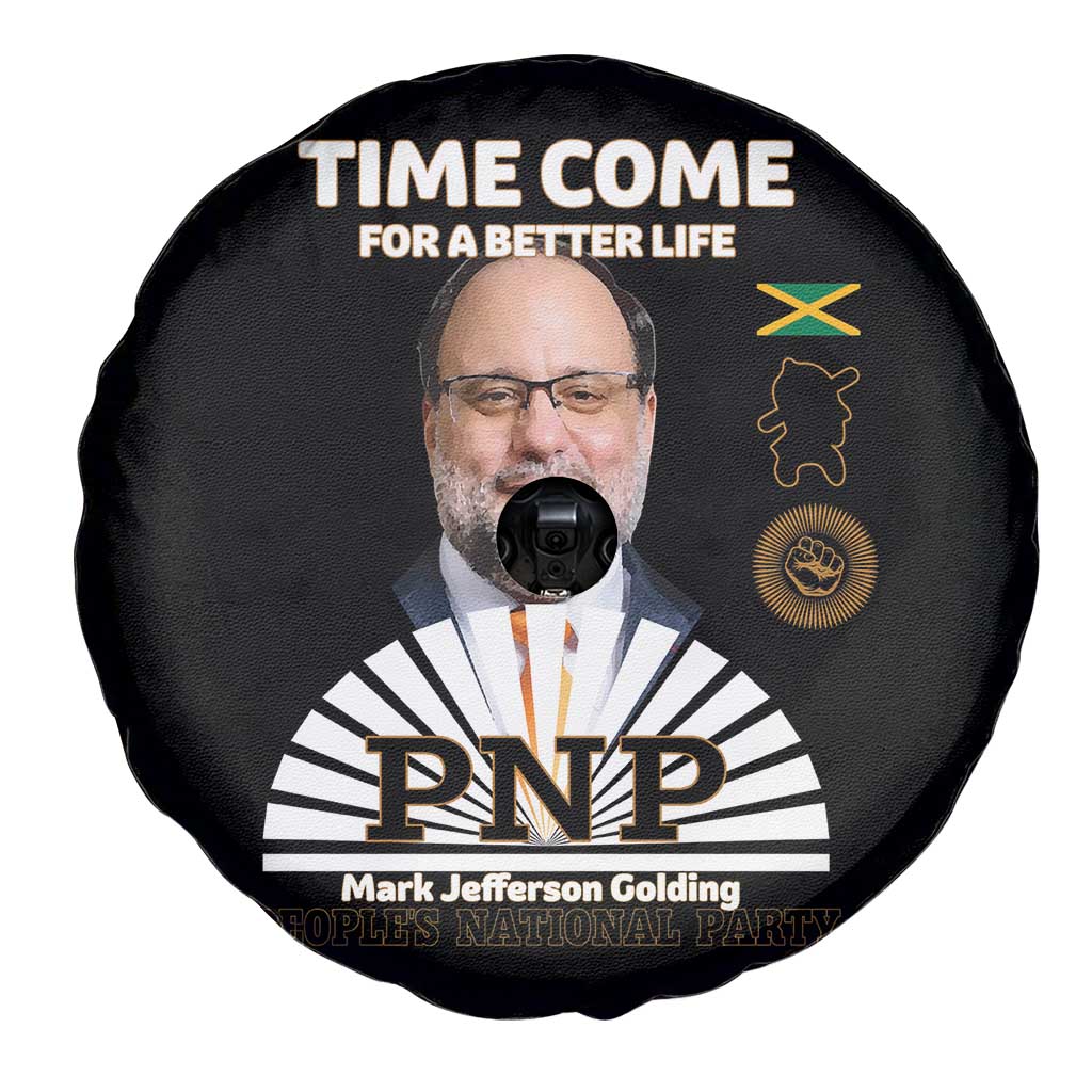 Mark Golding PNP Supporter Spare Tire Cover Time Come for a Better Life Jamaica Politics People's National Party TS02 Print Your Wear