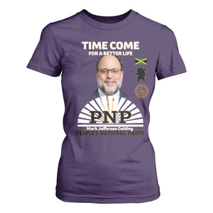 Mark Golding PNP Supporter T Shirt For Women Time Come for a Better Life Jamaica Politics People's National Party TS02 Purple Print Your Wear