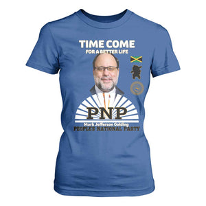 Mark Golding PNP Supporter T Shirt For Women Time Come for a Better Life Jamaica Politics People's National Party TS02 Royal Blue Print Your Wear