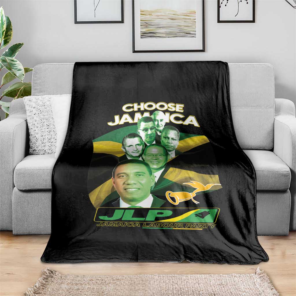 Choose Jamaica JLP Supporter Throw Blanket Patriotic Leaders Jamaica Jamaica Labor Party Politics TS02 Print Your Wear