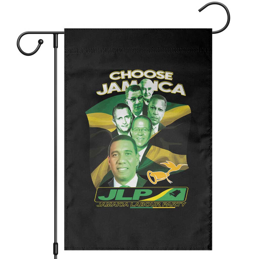 Choose Jamaica JLP Supporter Garden Flag Patriotic Leaders Jamaica Jamaica Labor Party Politics TS02 Black Print Your Wear