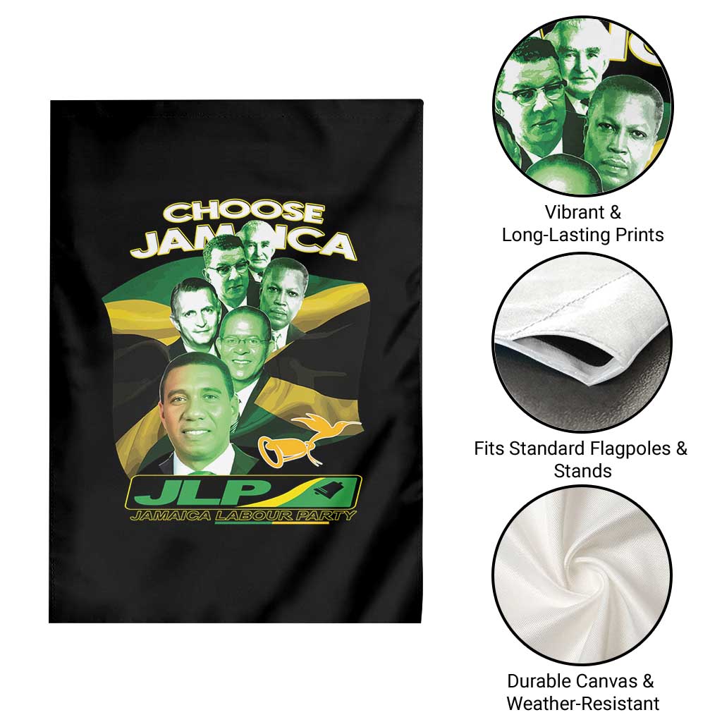 Choose Jamaica JLP Supporter Garden Flag Patriotic Leaders Jamaica Jamaica Labor Party Politics TS02 Print Your Wear