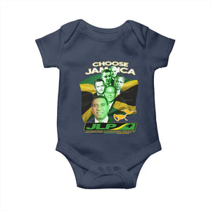 Choose Jamaica JLP Supporter Baby Onesie Patriotic Leaders Jamaica Jamaica Labor Party Politics TS02 Navy Print Your Wear