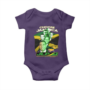 Choose Jamaica JLP Supporter Baby Onesie Patriotic Leaders Jamaica Jamaica Labor Party Politics TS02 Purple Print Your Wear