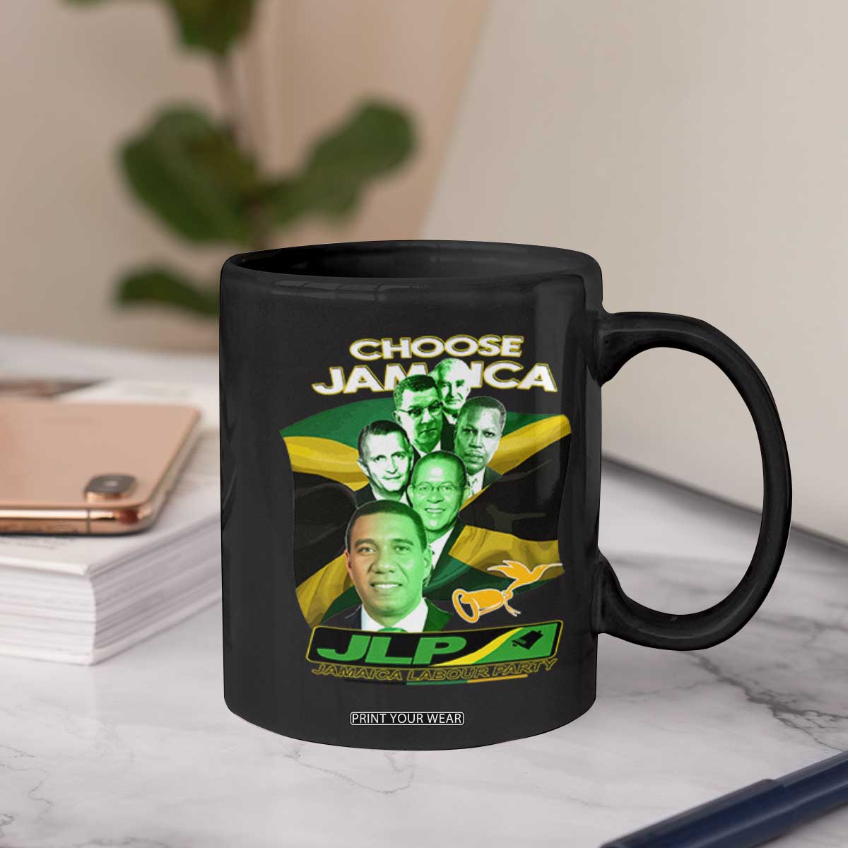 Choose Jamaica JLP Supporter Coffee Mug Patriotic Leaders Jamaica Jamaica Labor Party Politics TS02 Print Your Wear
