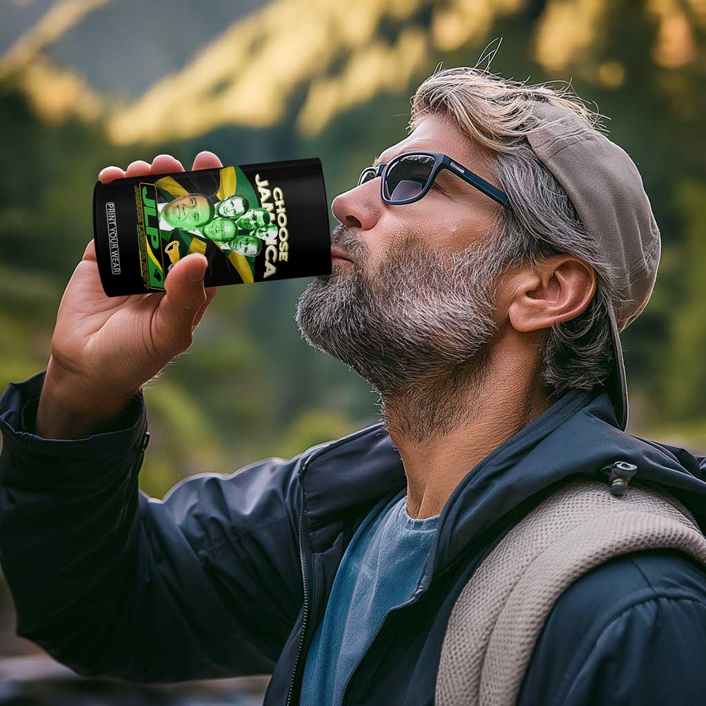 Choose Jamaica JLP Supporter 4 in 1 Can Cooler Tumbler Patriotic Leaders Jamaica Jamaica Labor Party Politics TS02 Print Your Wear