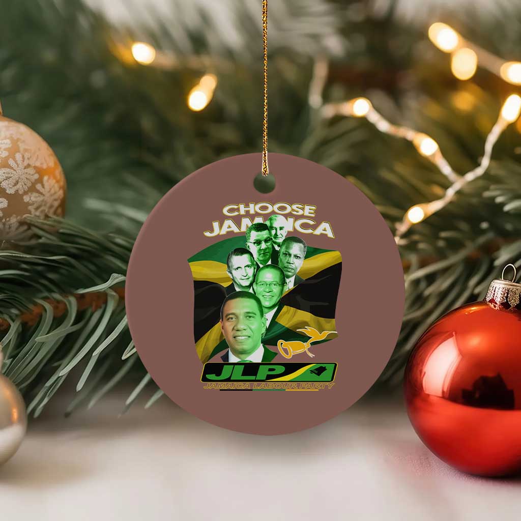 Choose Jamaica JLP Supporter Ceramic Ornament Patriotic Leaders Jamaica Jamaica Labor Party Politics TS02 1pc Mocha Print Your Wear