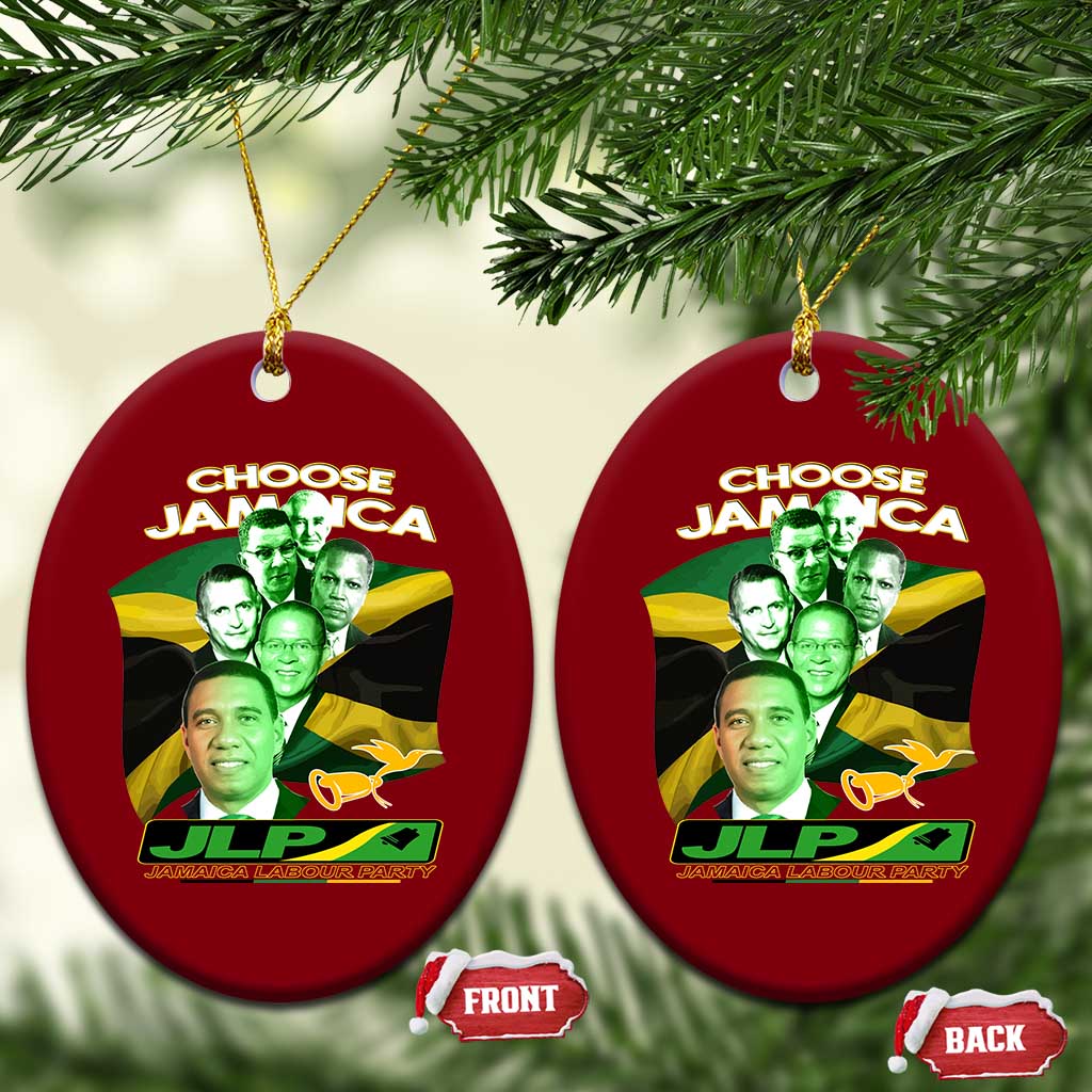 Choose Jamaica JLP Supporter Ceramic Ornament Patriotic Leaders Jamaica Jamaica Labor Party Politics TS02 Print Your Wear