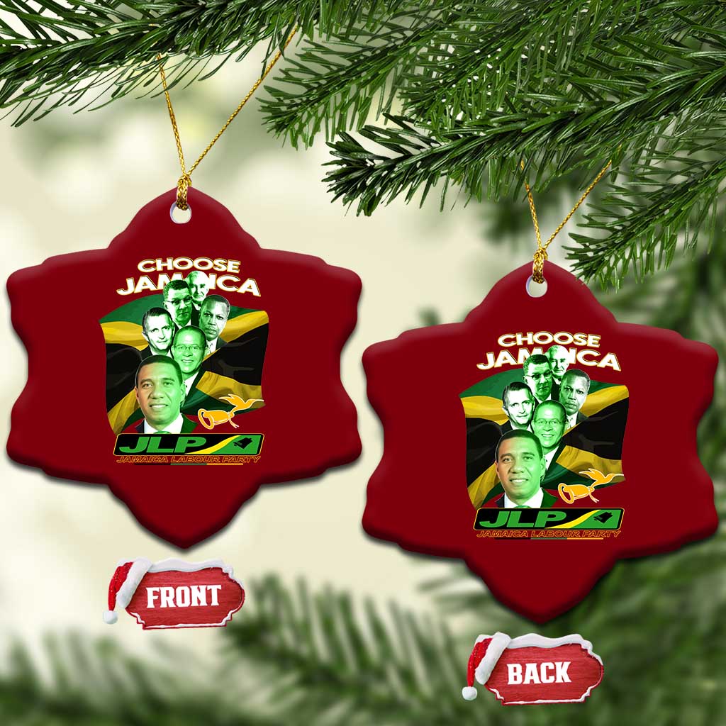 Choose Jamaica JLP Supporter Ceramic Ornament Patriotic Leaders Jamaica Jamaica Labor Party Politics TS02 Print Your Wear
