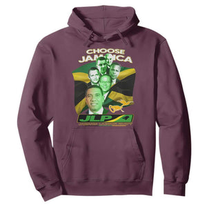 Choose Jamaica JLP Supporter Hoodie Patriotic Leaders Jamaica Jamaica Labor Party Politics TS02 Maroon Print Your Wear