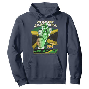 Choose Jamaica JLP Supporter Hoodie Patriotic Leaders Jamaica Jamaica Labor Party Politics TS02 Navy Print Your Wear