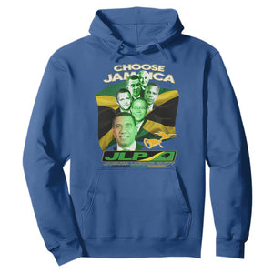 Choose Jamaica JLP Supporter Hoodie Patriotic Leaders Jamaica Jamaica Labor Party Politics TS02 Royal Blue Print Your Wear