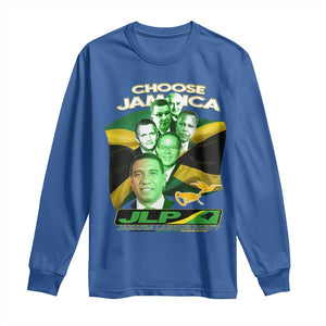 Choose Jamaica JLP Supporter Long Sleeve Shirt Patriotic Leaders Jamaica Jamaica Labor Party Politics TS02 Royal Blue Print Your Wear