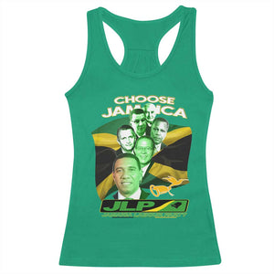 Choose Jamaica JLP Supporter Racerback Tank Top Patriotic Leaders Jamaica Jamaica Labor Party Politics TS02 Irish Green Print Your Wear