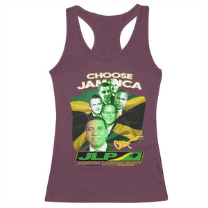 Choose Jamaica JLP Supporter Racerback Tank Top Patriotic Leaders Jamaica Jamaica Labor Party Politics TS02 Maroon Print Your Wear