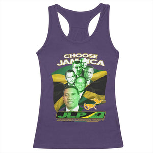 Choose Jamaica JLP Supporter Racerback Tank Top Patriotic Leaders Jamaica Jamaica Labor Party Politics TS02 Purple Print Your Wear