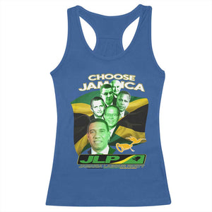 Choose Jamaica JLP Supporter Racerback Tank Top Patriotic Leaders Jamaica Jamaica Labor Party Politics TS02 Royal Blue Print Your Wear