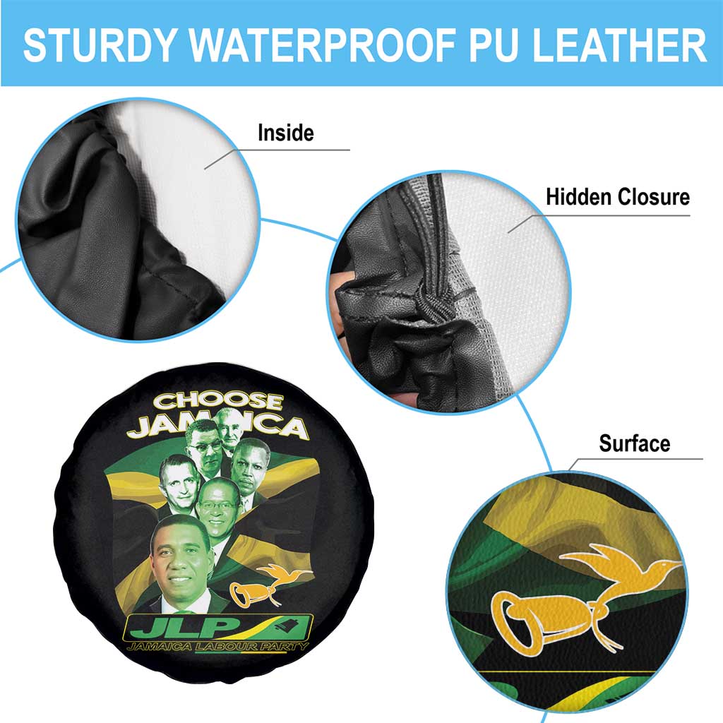 Choose Jamaica JLP Supporter Spare Tire Cover Patriotic Leaders Jamaica Jamaica Labor Party Politics TS02 Print Your Wear